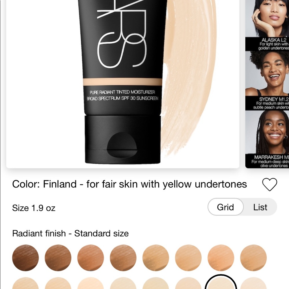 NARS Pure Radiant tinted moisturizer
